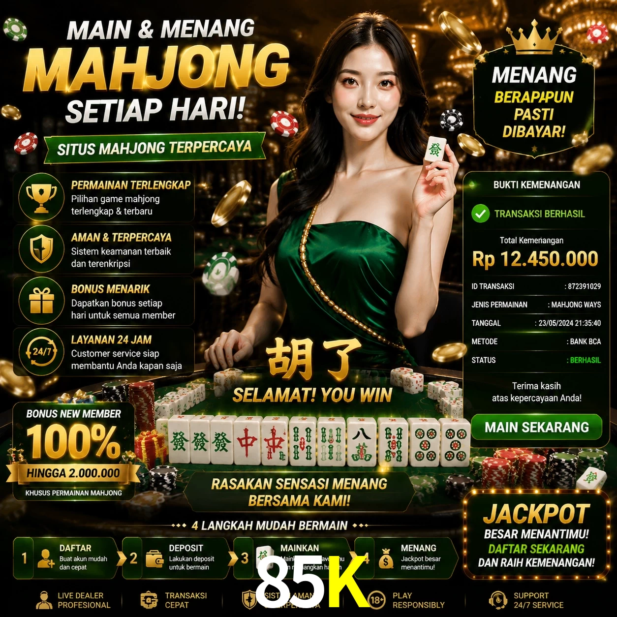 Ganhar e sacar na 85K